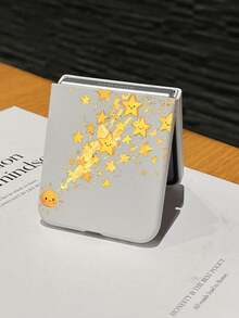 1个时尚简约亲肤PC材质可爱简约太阳星元素折叠手机壳，可保护手机并防止跌落，适用于：三星Galaxy Zflip 3/Zflip 4/Zflip 5/Zflip 6/Zflip 7/ Find N3 Flip/ Razr 50 Ultra/ Razr 60 Ultra/ Razr 60/ Razr 50/小米MIX Flip/Galaxy Z Flip7 FE - 白色 - 查看 5