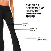 Women's Flare Pants In Premium Spandex – High Waist, Shaping – Ballerina Style – Not See-Through – Black - 鏽棕色 - 查看 2