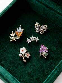 5枚精致创意周历胸针，适合周一至周五日常佩戴。日常穿搭胸针（不含礼盒） - 彩色 - 查看 3