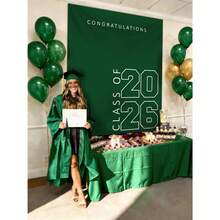 Congratulations Class Of 2026 Banner Minimalist Backdrop For Graduation Party Decorations Photo Background - 多色 3 - 查看 2