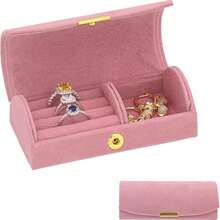 Portable Arched Jewelry Box (Velvet Lining), Large Capacity Jewelry Storage Box For Travel - Multicolor - View 11