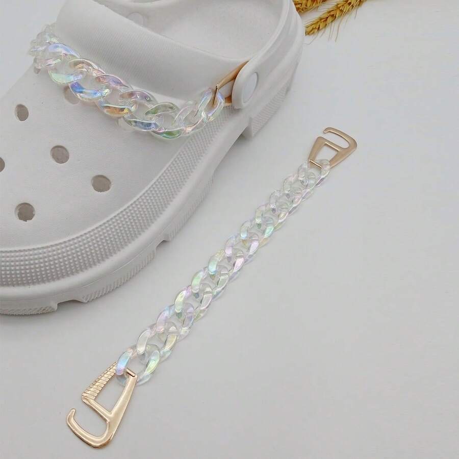 1 Pair Colorful Chain Hollow Out Clogs/Sandals - AB Lottery - View 1