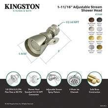 Kingston Brass K131A8 - Alcachofa de ducha 1-3/4 pulgadas níquel cepillado - Nquel cepillado - Ver 6