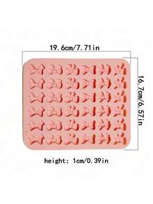 1 Set, 36pcs/Pack, 6 Different Bowknot Shaped Soft Candy Jelly Chocolate Pudding Baking Silicone Mold, DIY Valentine's Day - View 5