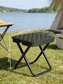 1pc Outdoor Thick Folding Stool, Portable Compact Footrest Seat, Sturdy & Stable, Suitable For Camping, Fishing, Sketching, Indoor & Outdoor Use, Comfortable Foldable Small Chair For Commuting, Picnic - Multicolor - View 9