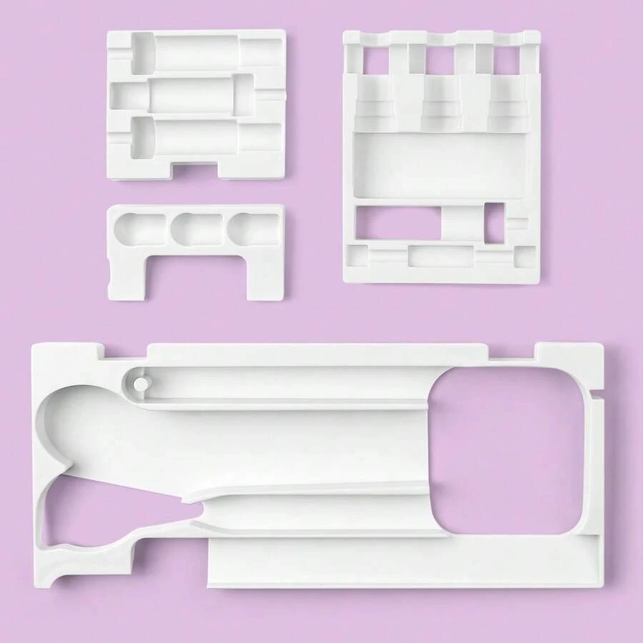 Applicable For Maker 4/Maker 3/Maker Tool Storage Inner Tray, QS Needle Accessory Storage Box, Drawer-Style Control Tool Kit Tray, Blade Storage Accessories And Supplies, Used For Organizing And Storing Control Tools And Blades - White - View 1