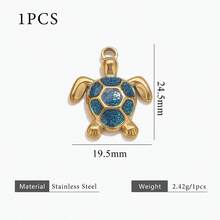 1 件 304 不锈钢 18K 镀金 夏季水果海洋系列 多元素滴油吊坠 女士吊坠 DIY 饰品项链手链制作配件 适合女士夏季海滩度假和日常佩戴 - 墜飾 - 查看 8