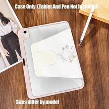 360° Rotating Tablet Case With Pencil Slot, INS Style Ribbon Duck Pattern. Tablet Protective Case Features: 360° Rotation, Smart Sleep/Wake, Book-Style Full Protection, Skin-Friendly Edges, Multi-Angle Stand, Transparent Acrylic Back, Built-In Pencil Slot, Precise Cutouts, Lightweight & Portable. Compatible With IPad Mini 4/5/6/7, 9.7/10.2/10.5/10.9/11/12.9/13 Inch, Galaxy Tab 8.7/10.4/10.5/11/12.4/13.1/14.6 Inch - Multicolor - View 5