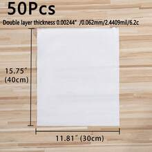 50pcs White Matte Transparent PE Zipper Bags - Self-Sealing Clothing Storage Bags With Plastic Zipper Closure, Moth-Proof - White - View 14