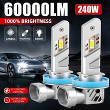 2个H7 H1 H4 H11 9005 9006 LED大灯灯泡，60000流明 240W 超亮 CANBUS 即插即用 LED 大灯和雾灯灯泡 - 安装简便 - M35 - 查看 16