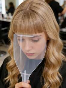 1 chiếc mặt nạ chắn mặt trong suốt, dụng cụ salon tóc, bảo vệ mắt khỏi tóc và dầu bắn vào, dụng cụ nhuộm và cắt tóc. - Trong sáng - Xem 2