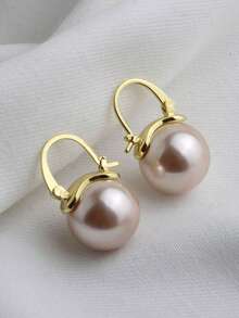 Faux Pearl Decor Earrings - Champagne - View 2