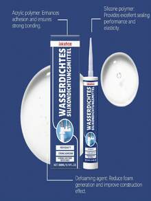 jakehoe 防水硅酮密封胶，可粘合木材、金属、陶瓷、塑料，快干，无需钻孔，家用。 - DICHTUNGSMITTEL - 查看 3