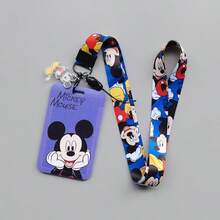 3/1 Set Cartoon Student Campus Card Holder Set, Long Lanyard ID Badge Holder Set, ID Card Protector Set, Metro/Bus Card Set, Campus Card Set, Kindergarten Card Set, Back To School Student ID Set [Lanyard+Clip], Card Holder+Lanyard "Campus...Photo Frame, Student ID, Meal Card, Transit Card" - MIQI Vertical Card - View 5