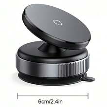 Adjustable Magnetic Car Phone Holder 360° Adjustable Magnetic Phone Holder, Super Strong Magnet, Suitable For Smooth Surfaces, Compatible With Android And All Smartphones, Supports Landscape/Portrait, Detachable Design, Hands-Free, Dashboard Car Phone Mount, Spring Gift - Black - View 4