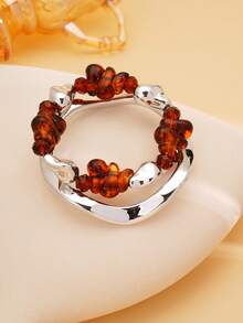 Set de 2 pulseras casuales y versátiles de forma asimétrica para niñas - Unitalla - Ver 9