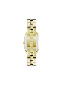 Women's Gold-tone Quartz Bracelet Watch Square Analog Watch for Women with Light Champagne Dial Elegant Chic Style Watch with Adjustable Bracelet Ladies' Waterproof Watch - 金色 - 查看 9