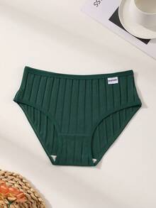 9PCS Women's Solid Color Stripe Cotton Panties Low Waist Comfortable And Breathable Panties For Women Daily Wear Sports Yoga Cheeky Briefs Sports - 彩色 - 查看 6