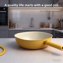 Ceramic Non-Stick Pan, Healthy Small Square Pan, Mini Wok, Home Use Wear-Resistant Flat Bottom Non-Stick Pan - View 2