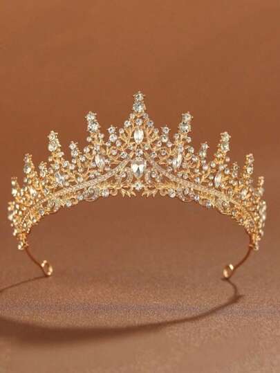 1 chiếc kẹp tóc hình vương miện bằng hợp kim thời trang, thanh lịch, phù hợp cho tiệc cưới của phụ nữ, nên sử dụng thêm kẹp hình chữ U để cố định chắc chắn hơn.