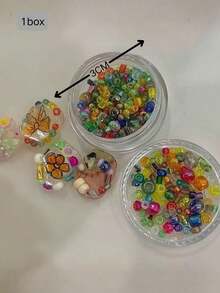 1 Caja de Decoraciones de Arte de Uñas de Estilo de Nicho INS, Colores Vibrantes para el Verano, Encantos de Uñas, Accesorios de Uñas, Materiales de Decoración de Uñas DIY - Multicolor - Ver 5