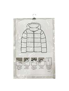 [Túi hút chân không 5 móc] Túi đựng đồ nén chân không treo cỡ lớn 5 móc | Túi đựng đồ dày dặn, hình chữ nhật dài, không cần điện, bảo vệ quần áo và tiết kiệm không gian - Xem 10