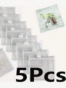 1/5/10/20/50PCS Clear Reusable Jewelry Organizer Bags, Transparent Storage Pouches For Rings, Earrings, Necklaces & Bracelets, Portable Travel Jewelry Case, Daily Storage Organizer, Gift For Women, Mother's Day, Christmas Essentials - Clear - View 7