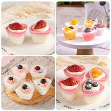 20/10 buah Gelas Dessert 180ml, - Cocok Untuk Pesta di Luar Ruangan, Dapat Menampung Yogurt Parfait, Es Krim, Kue Keju, dan Dessert Mini - Ulang Tahun, Pernikahan, Liburan (25/30/50/75 buah) - Beberapa warna/gaya acak - View 11