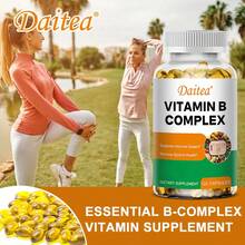 Vitamin B Complex Supplement (With Calcium) - Supports Nervous System, Immune System Health And Energy Metabolism - Contains Thiamine, Riboflavin, Niacin, Vitamin B6, Etc. - 120 Softgels - 1瓶 - 查看 6