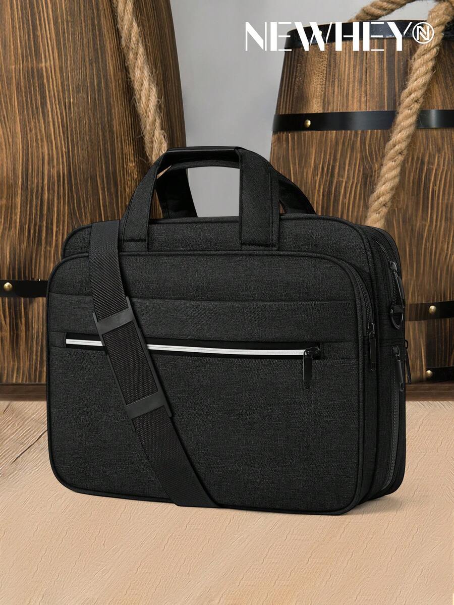 15.6 Inch Waterproof Laptop Bag, Men's Briefcase, Expandable Computer Messenger Bag For Business Travel