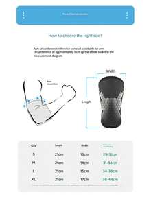 1pc 7mm Thick New Material Elbow Sleeve, Compression Arm Sleeve For Strength Training - Multicolor - View 5