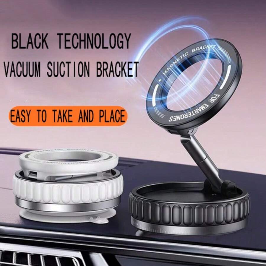 Adjustable Suction Cup Bracket Car Phone Holder 1pc Vacuum Magnetic Suction Cup Wall Mount Holder Kitchen/Bathroom Magsafe Magnetic Phone/Tablet Stand 360° Rotating Desk Slouchy Tripod Phone Holder Spring Gift - Multicolor - View 1