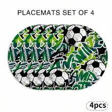 Un set complet de suporturi de masă pentru Cupa Mondială, cu modele de fotbal, atletism și victorie, potrivite pentru utilizare primăvara, vara, toamna și iarna. Adoptă un design multicolor și este țesut din fibră 100% poliester. - Multicolor - Vizualizare 23