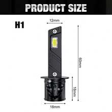 S&D H1 LED Lights Bulbs Canbus 60000LM 100w Headlight With Fan H1 Turbo Lamps Car Headlights Plug & Play 6000K 12V - A - View 8