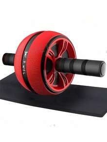 1 Set Abdominal Wheel Roller, Quiet Home Workout Fitness Equipment For Core Training - Random Style - Black and Red - View 1
