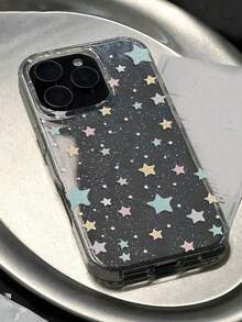 1 chiếc ốp lưng điện thoại TPU trong suốt chống sốc, họa tiết ngôi sao lấp lánh siêu nhỏ, sang trọng, phù hợp với 11 12 13 14 15 16 17 Pro Max - Nhiều màu - Xem 2