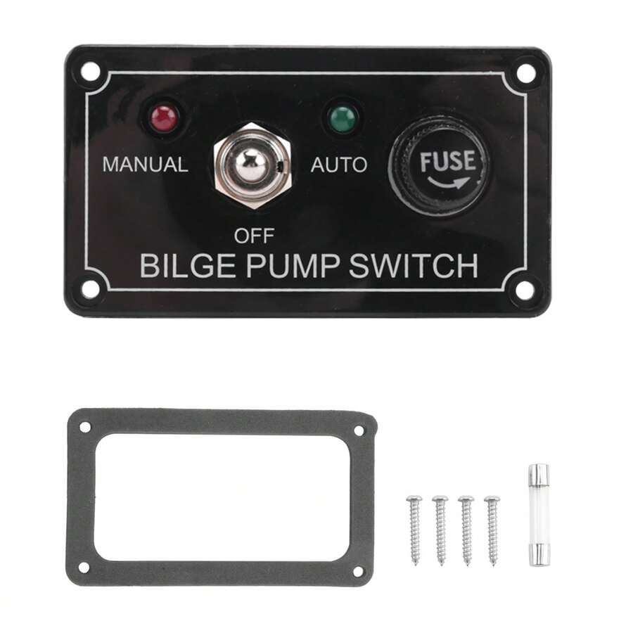 DC 12V Fused Marine Bilge Pump Switch Panel With LED Indicator Light ...
