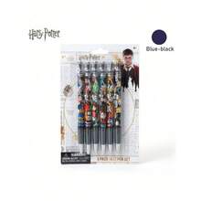 6支/套 华纳兄弟官方授权 顺滑书写凝胶笔和圆珠笔，办公用品，不晕染墨水，哈利、赫敏、罗恩，魔法世界，返校礼物文具 - A - 查看 5