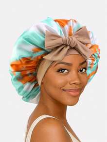 1件装扎染弹力丝带发带帽，头巾，护发帽，适合日常使用 - 彩色 - 查看 17