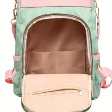 High Quality Anti-Theft Backpack Suitable For Travel-Lightweight School Bag With Fringe Details, Adjustable Straps & Clasp, For Students (Casual) - Green - View 3