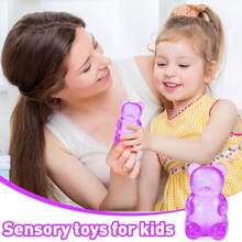 Gummy Bear Squeeze Toys - Sensory Stress Relief Toys, Slow Rebound Release Toys,Jelly-Filled, Squeeze Toys, Stress Relief Toys, Birthday Gifts, Gift Bag Fillers, High Aesthetic Dopamine Colors.(Purple). - Màu tím - Xem 6