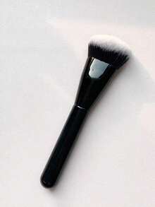 1pc Angled Foundation Brush, Contour Makeup Brush - Black - View 2