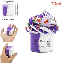 70ml Cute Bubble Tea Butter Slime Kit For Kids, Party Favors Stretchy Non-Sticky Colorful Scented Slime, Stress Relief Toy For Girls Boys Gift, DIY Sludge Christmas Birthday Gift Toys For Plasticine Party Favors - Multicolor - View 15
