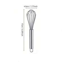 1 pieza Batidor de acero inoxidable, 8 pulgadas + 10 pulgadas + 12 pulgadas Batidor globo, herramienta esencial de cocina para mezclar y espumar para hornear - Multicolor - Ver 12