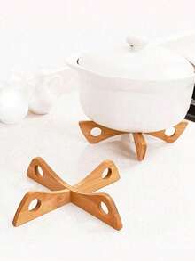 Bộ 2 miếng lót cách nhiệt bằng tre, thích hợp dùng cho nồi, đĩa và bát. - Nhiều màu - Xem 5