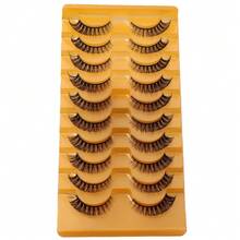 10 Pairs Messy Style European And American False Eyelashes, Makeup Artist Use, Suitable For Asian And Mixed-Race, Thick And Curly - View 6