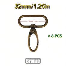 Bộ 8 chiếc móc xoay kim loại 16-38mm, móc càng cua, vòng chìa khóa, móc treo, phụ kiện tự làm móc khóa, dây đeo và túi xách. - 8 cái - Xem 33