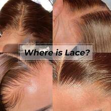 Tóc giả nguyên chất mật độ 200% dài 28 inch, tóc mái số 4, tóc thẳng tự nhiên, ren trước HD 13*4, vùng ren lớn 13x6, đã tỉa sẵn tóc con, nút thắt đã tẩy trắng, đường chân tóc tự nhiên, tóc hòa quyện dành cho phụ nữ. - màu nâu - Xem 9