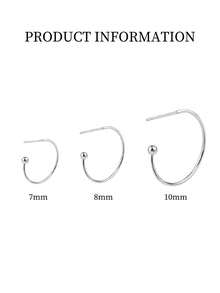 1件装 925纯银极简性感肚脐环（女士款） - 單隻 - 查看 5