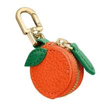 Nuevo monedero portátil con forma de fruta y cereza, cartera con colgante de cuero PU con fresa, monedero, bolsa para auriculares al aire libre IKCA - H - Ver 9